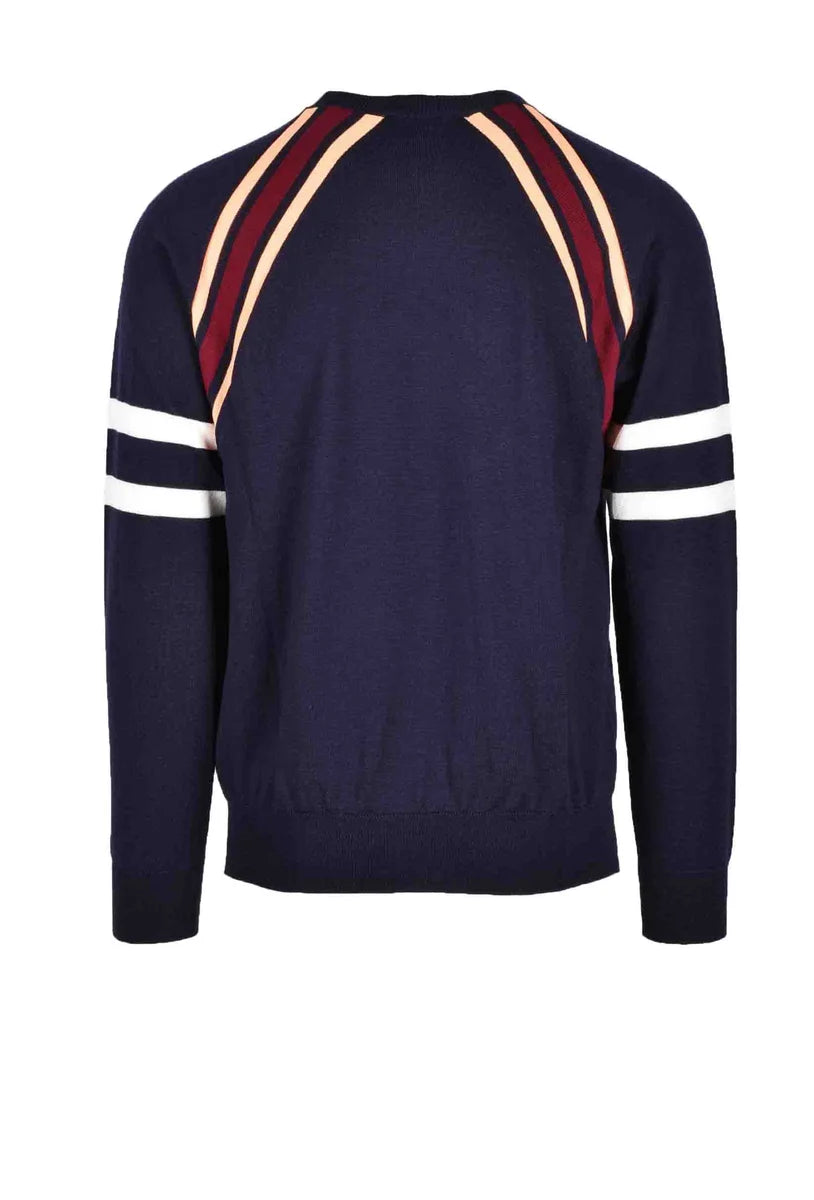 Dsquared2 Maglioncino Lana Vergine - Blue/Orange