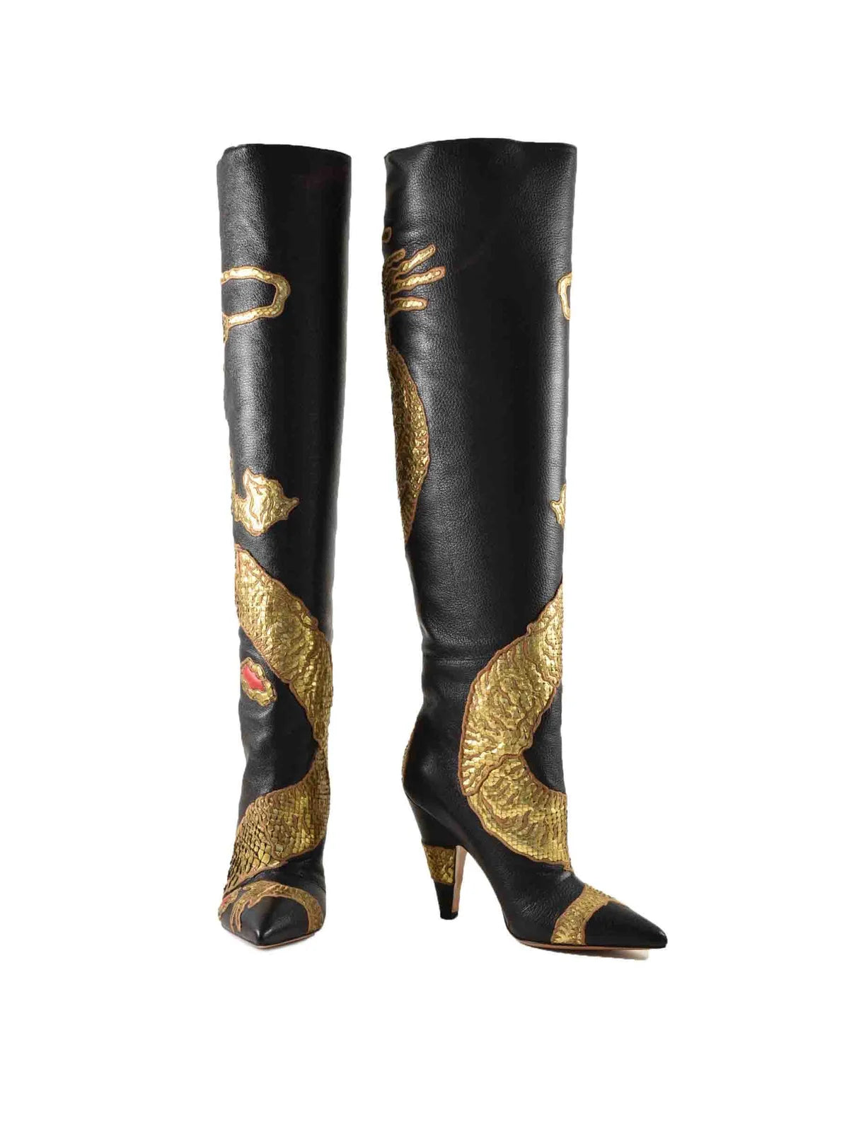 Valentino Garavani Python Boots - Black