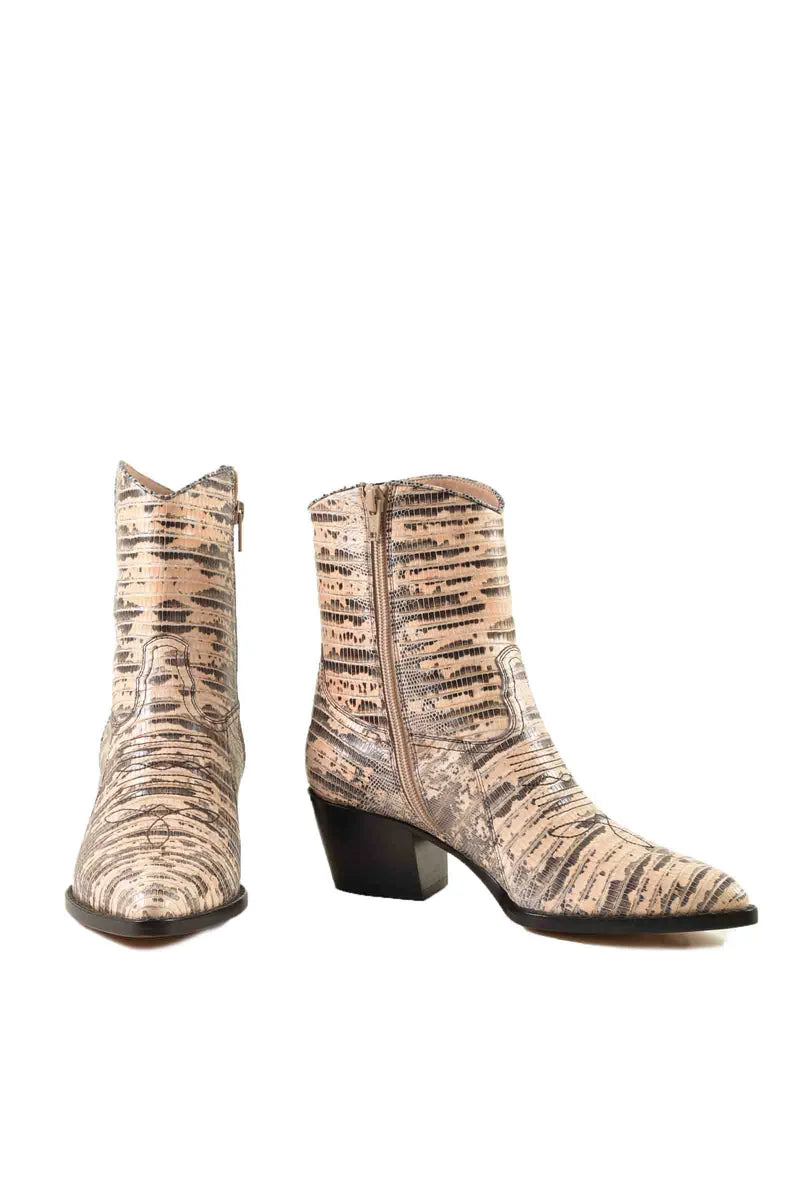 Valentino Garavani Scarpe Texano Pelle - Rosa/Grigio