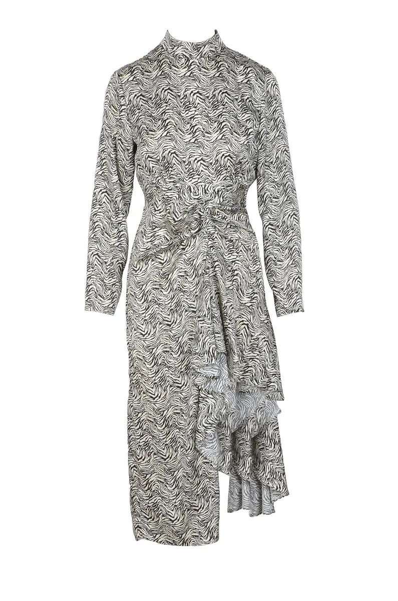 Weili Zheng Abito Poliestere - Bianco/Nero