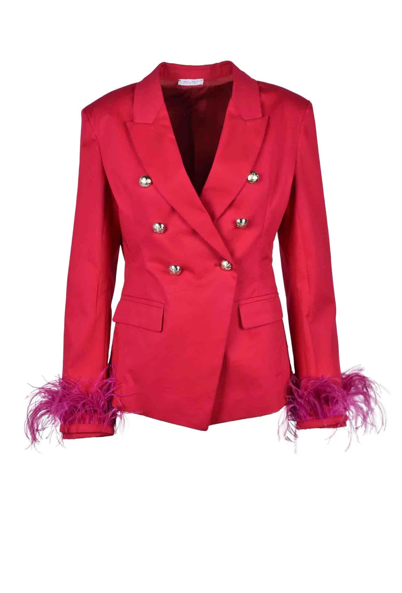 Motel Giacca Doppiopetto - Fucsia