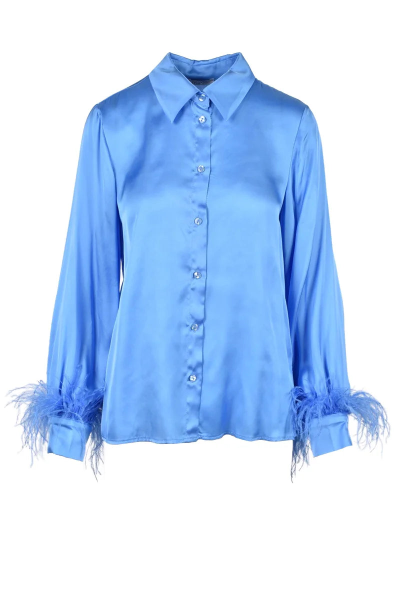 Motel Viscose Shirt - Light Blue