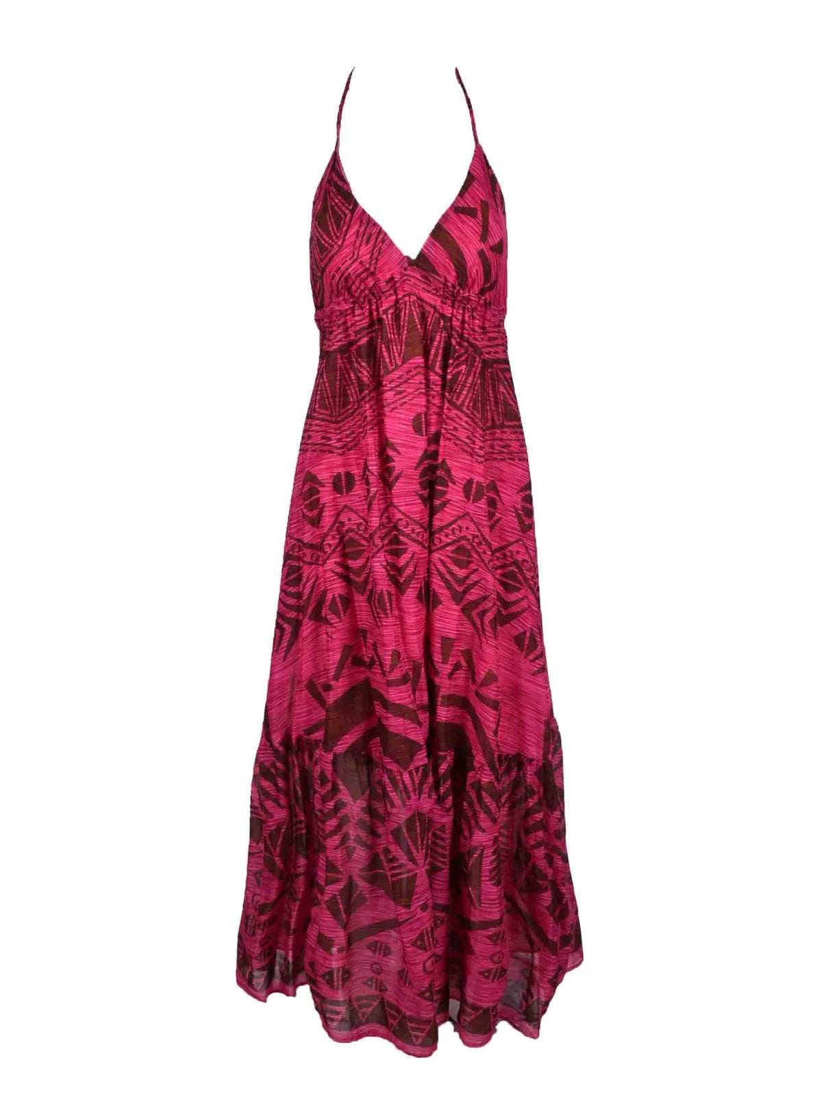 Motel Strappy Maxi Dress - Fuchsia