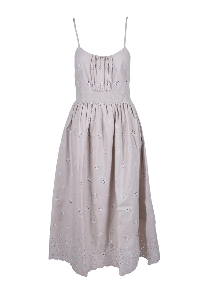 Semicouture Abito in Sangallo - Beige
