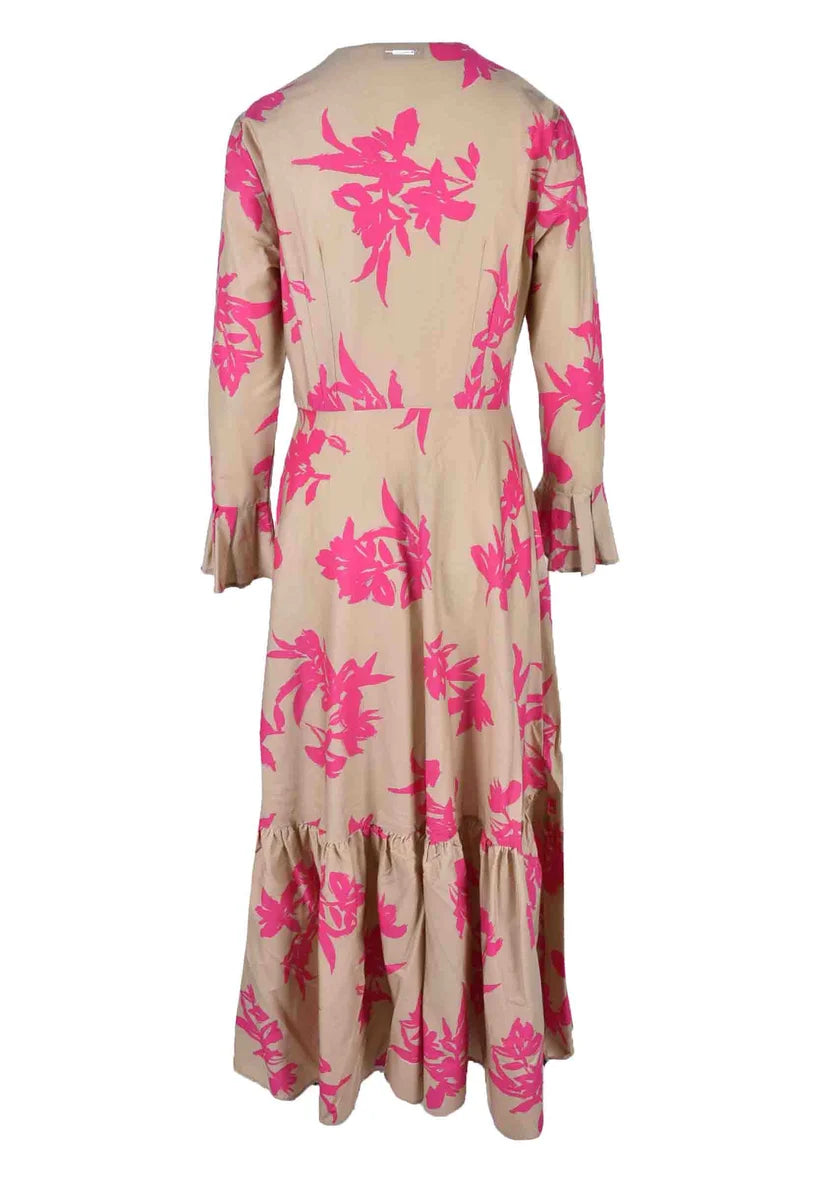 Aglini Abito Donna - Beige/Fuxia