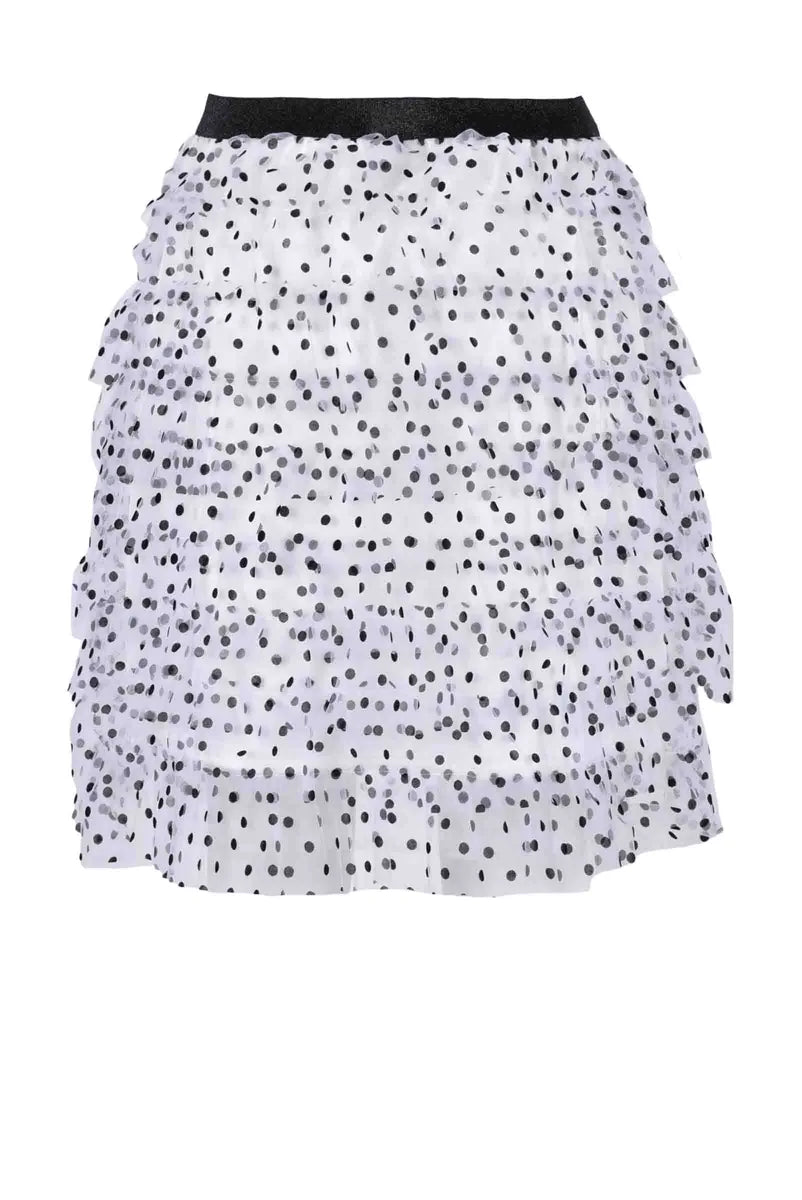 Le Voliere Mini Gonna - Bianco/Nero