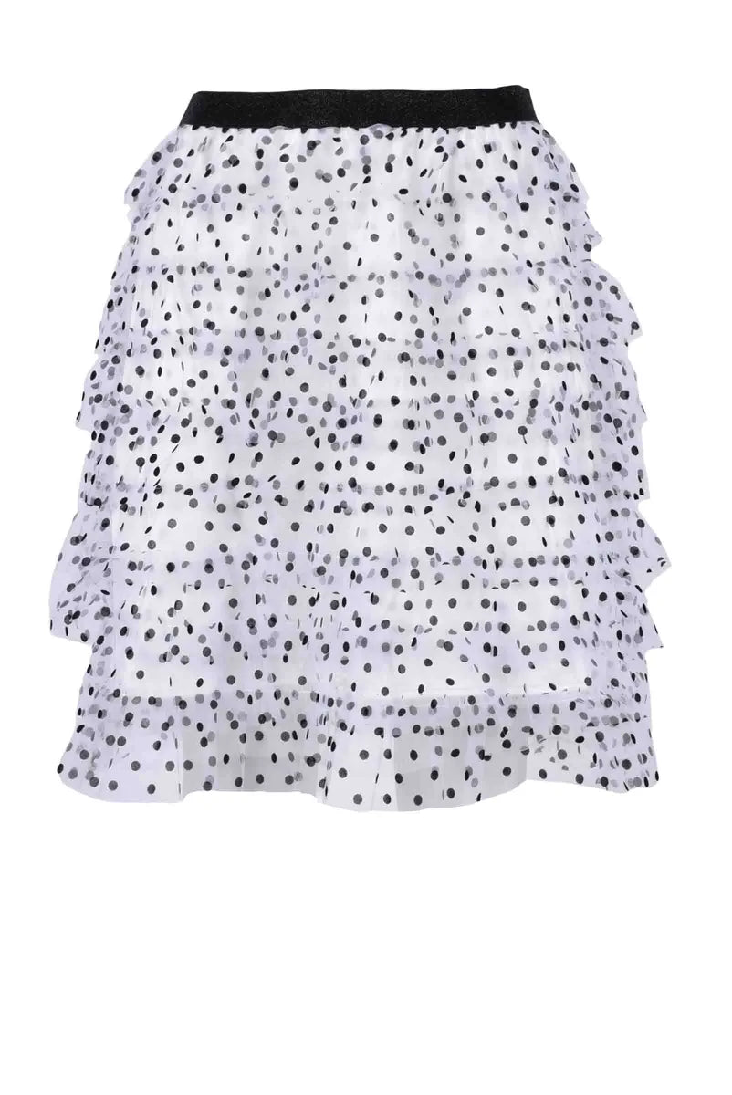 Le Voliere Mini Gonna - Bianco/Nero