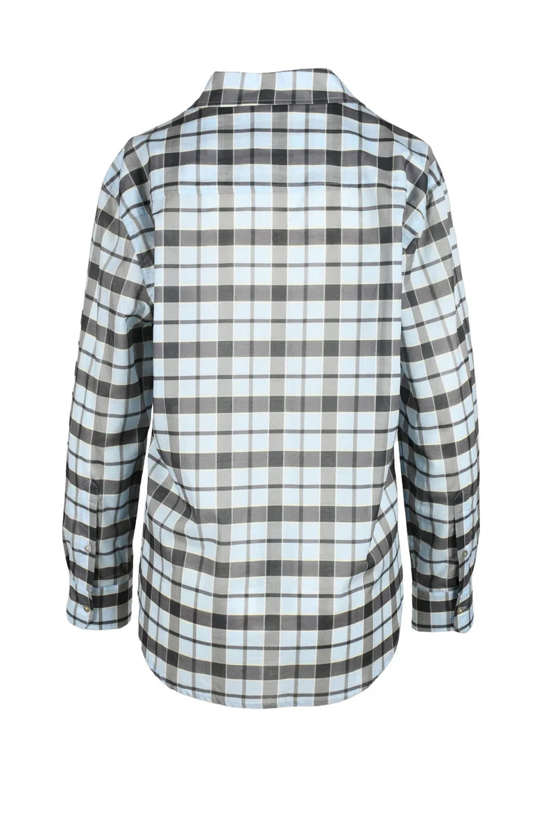 L Autre Chose Camicia Cotone Garzato - Celeste