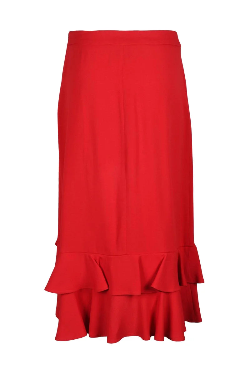 L Autre Chose Gonna Acetato Viscosa - Rosso