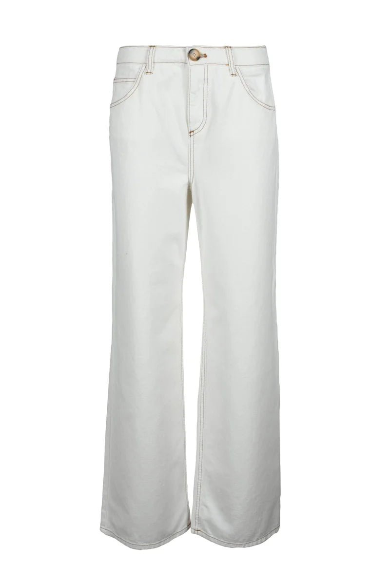 L Autre Chose Jeans Vita Alta - Bianco