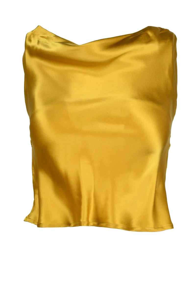 L Autre Chose Camicia in Seta - Senape