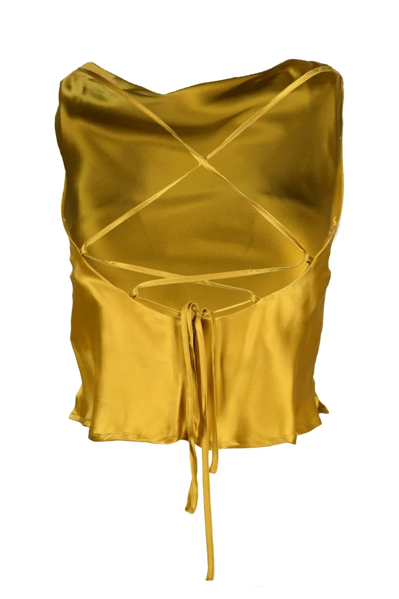 L Autre Chose Camicia in Seta - Senape