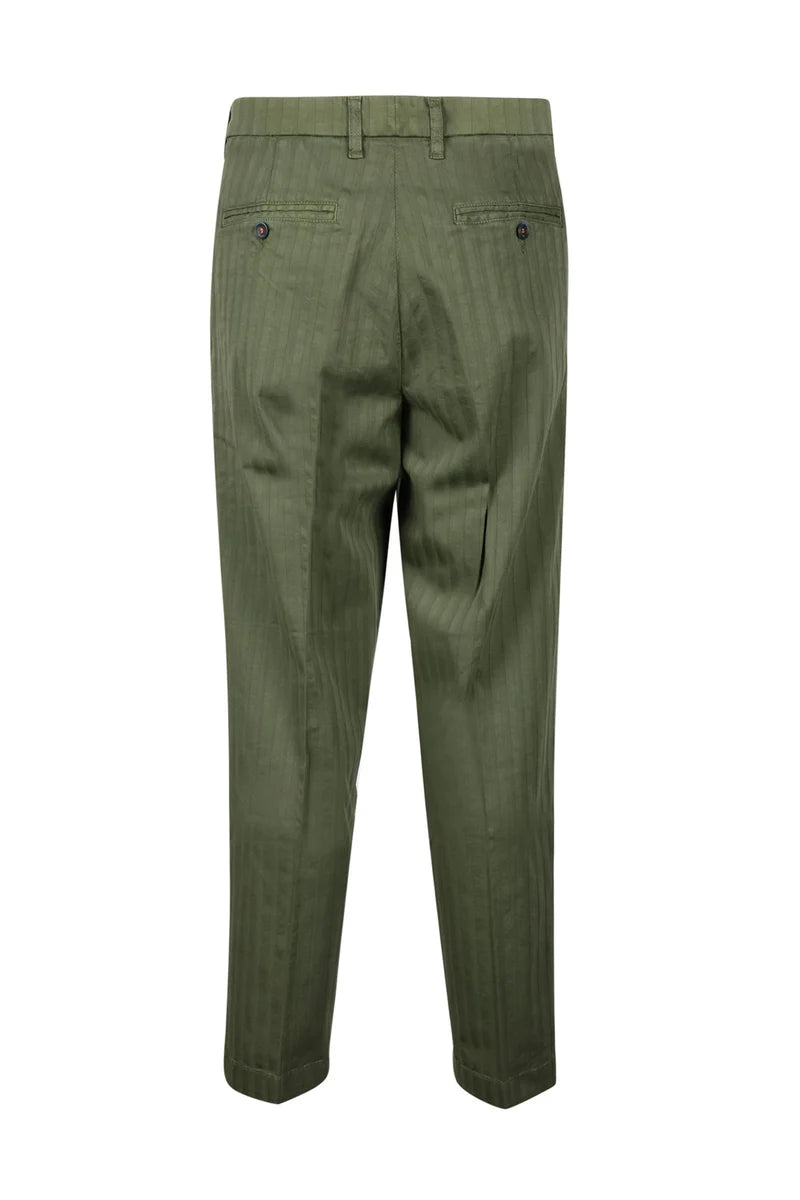Re-hash Pantaloni Cotone Stretch - Verde Militare