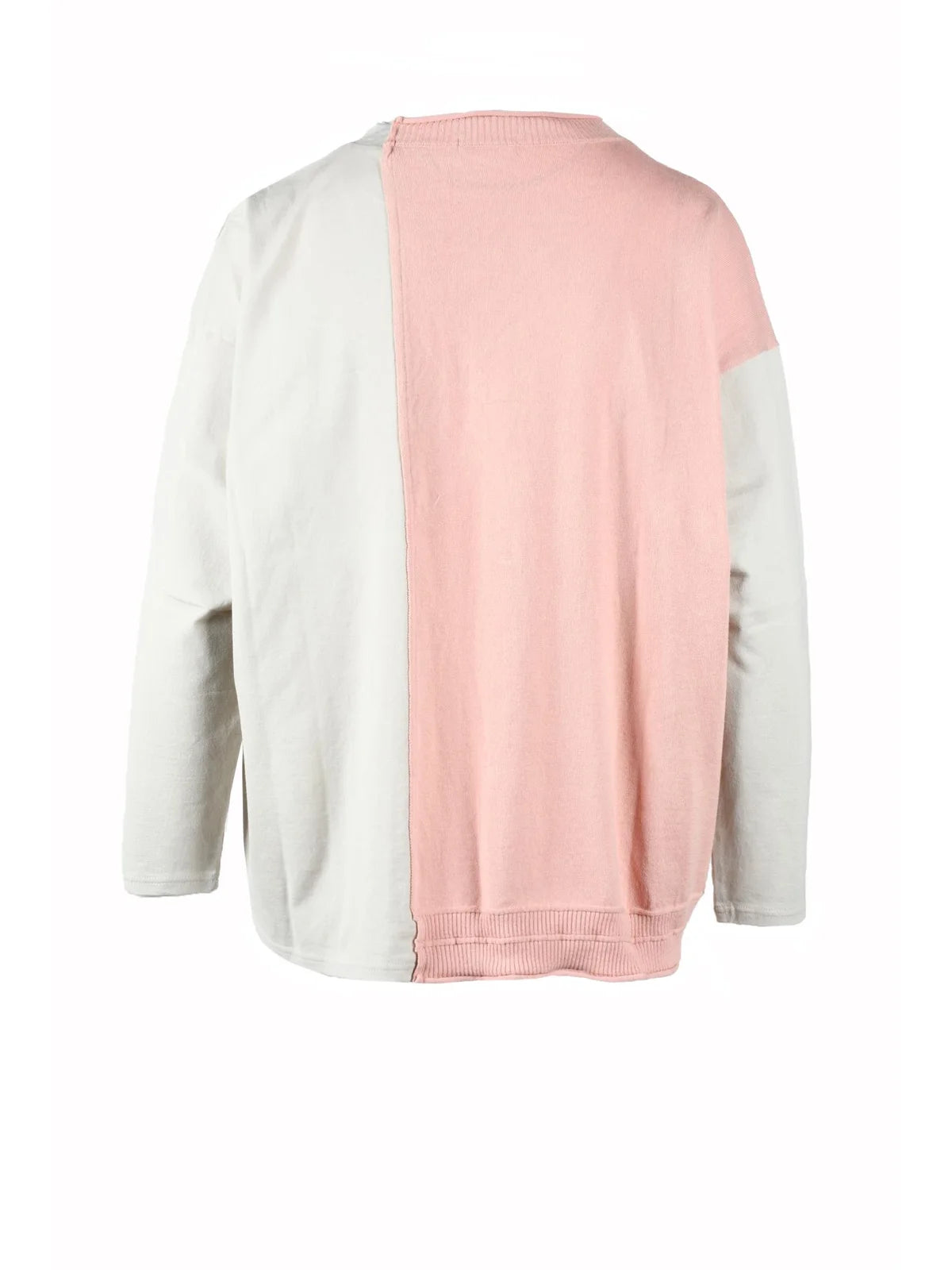 Plantation Patchwork Sweater - Pink/Grey