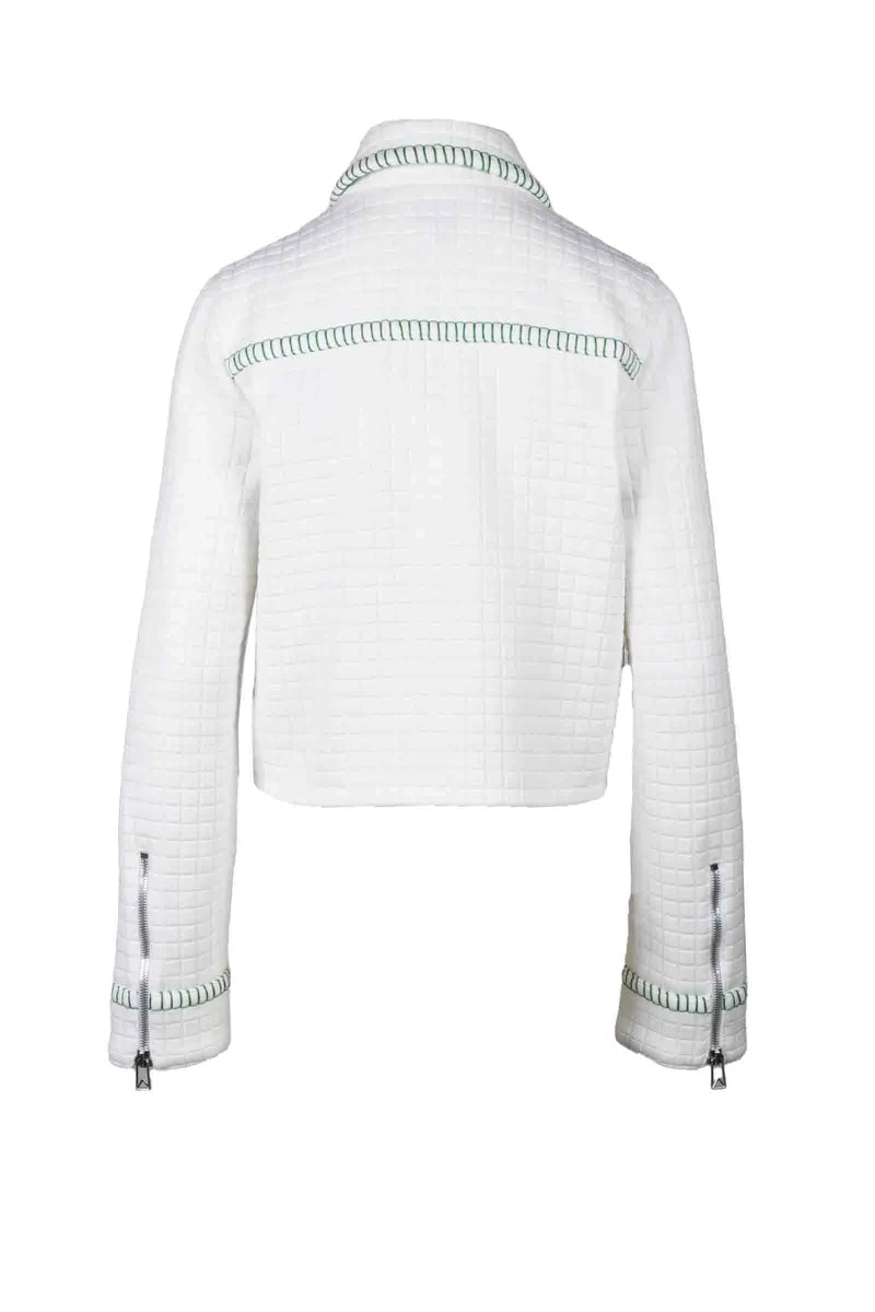 Bottega Veneta Giacca Matelassé Poliammide Cotone - Bianco