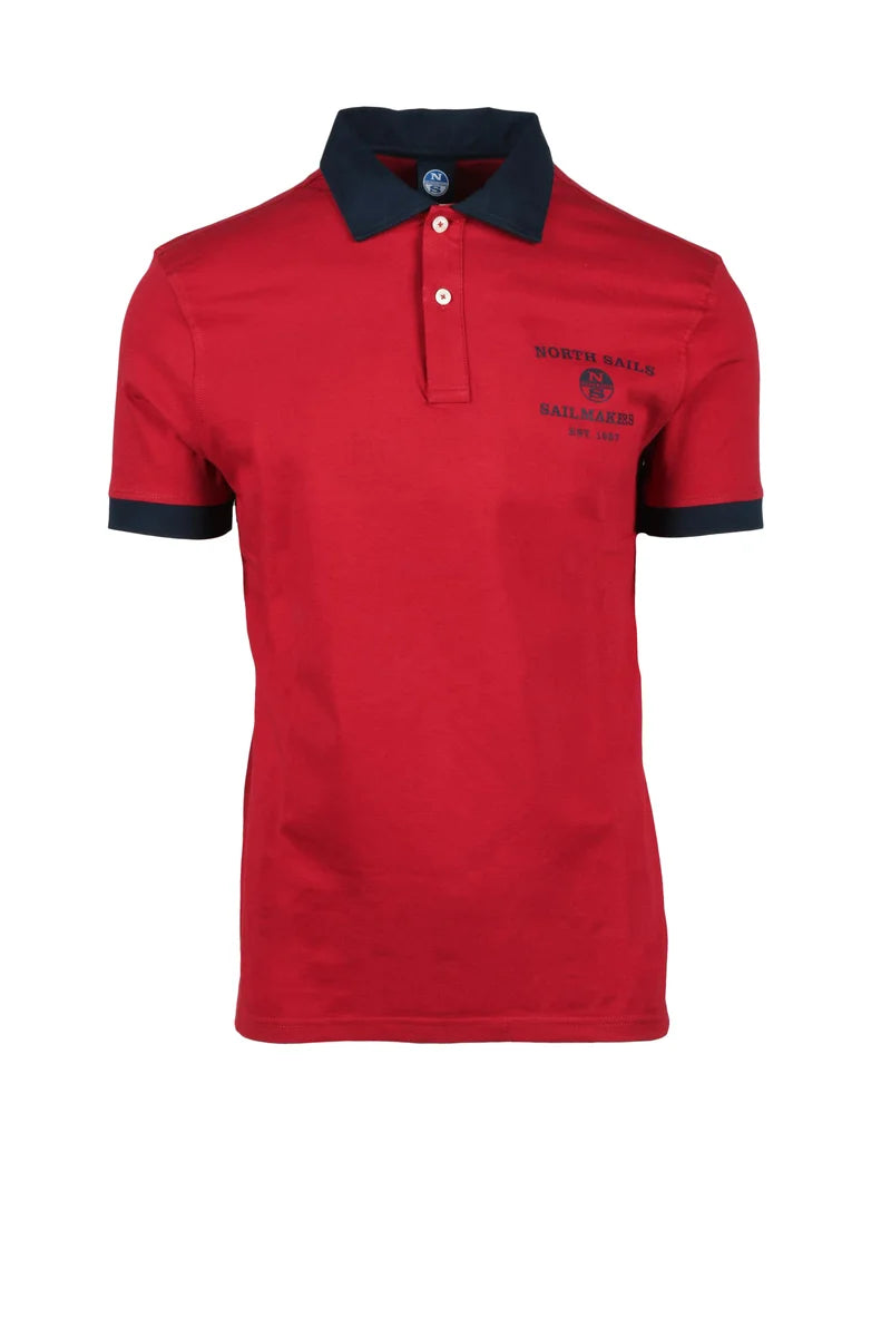 North Sails Polo Cotone Stretch - Rosso