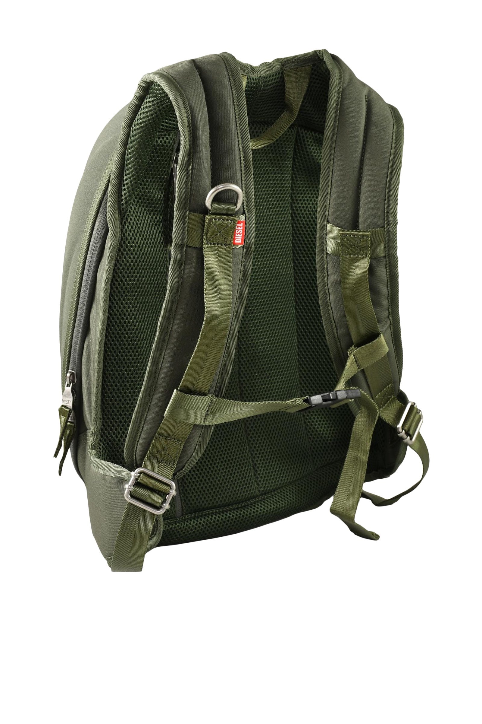 Diesel Military Green Backpack - Durable Zaino with Zip Closure