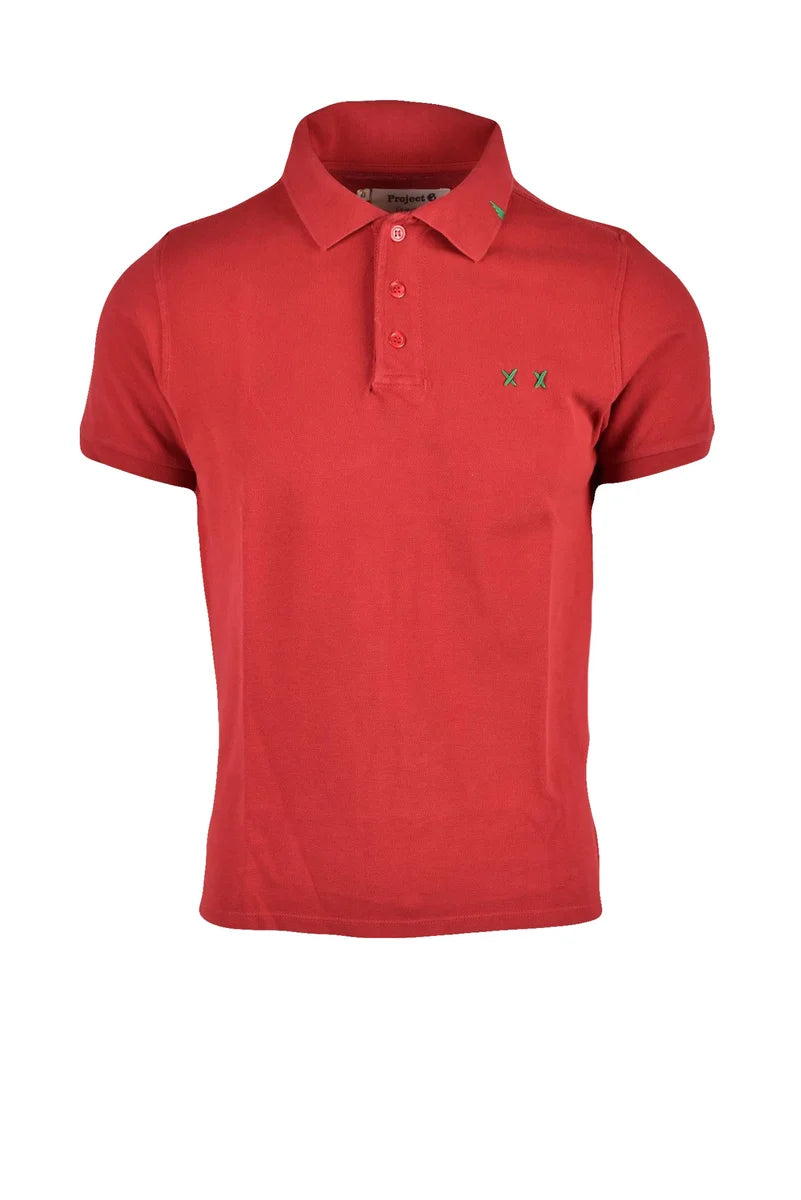 Project E Polo Cotone - Rosso