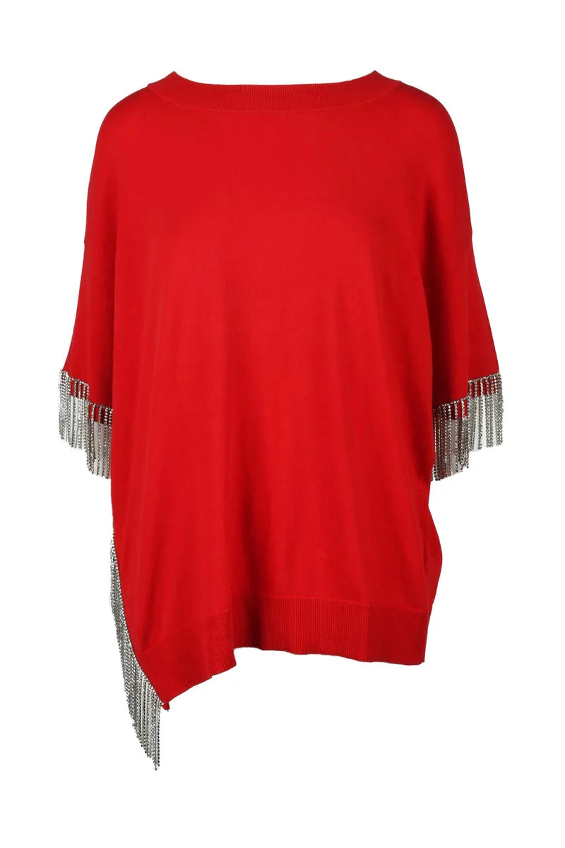 Twinset Maglia Cotone Stretch - Rosso