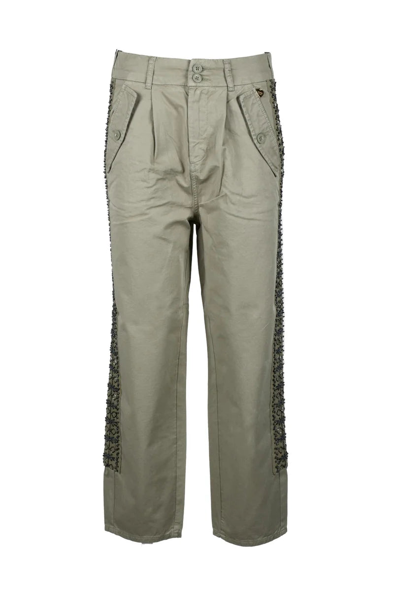 Twinset Pantaloni Cotone - Verde