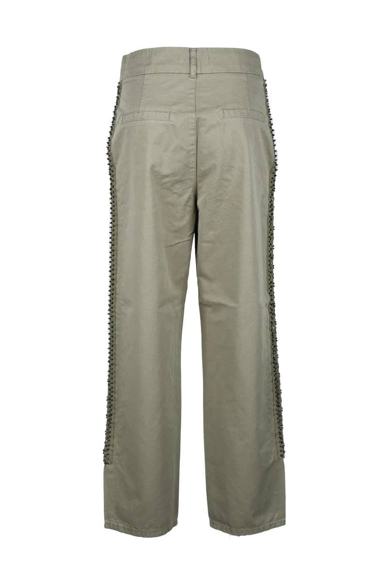 Twinset Pantaloni Cotone - Verde
