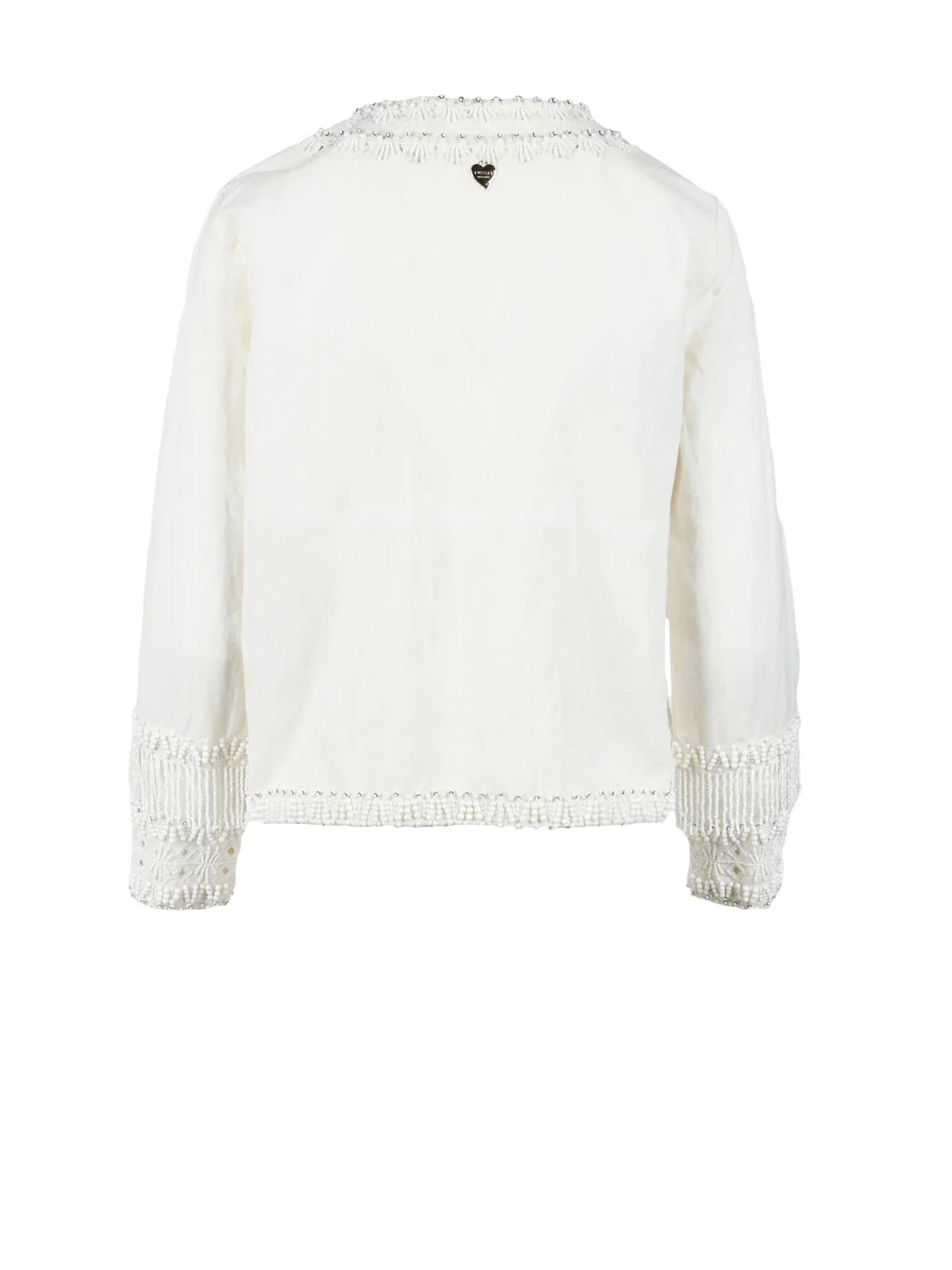 Twinset Giacca Cotone e Lino Bianco