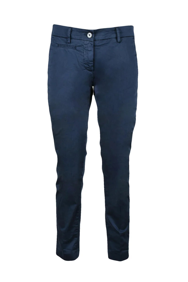 Mason's Stretch Cotton Trousers - Blue