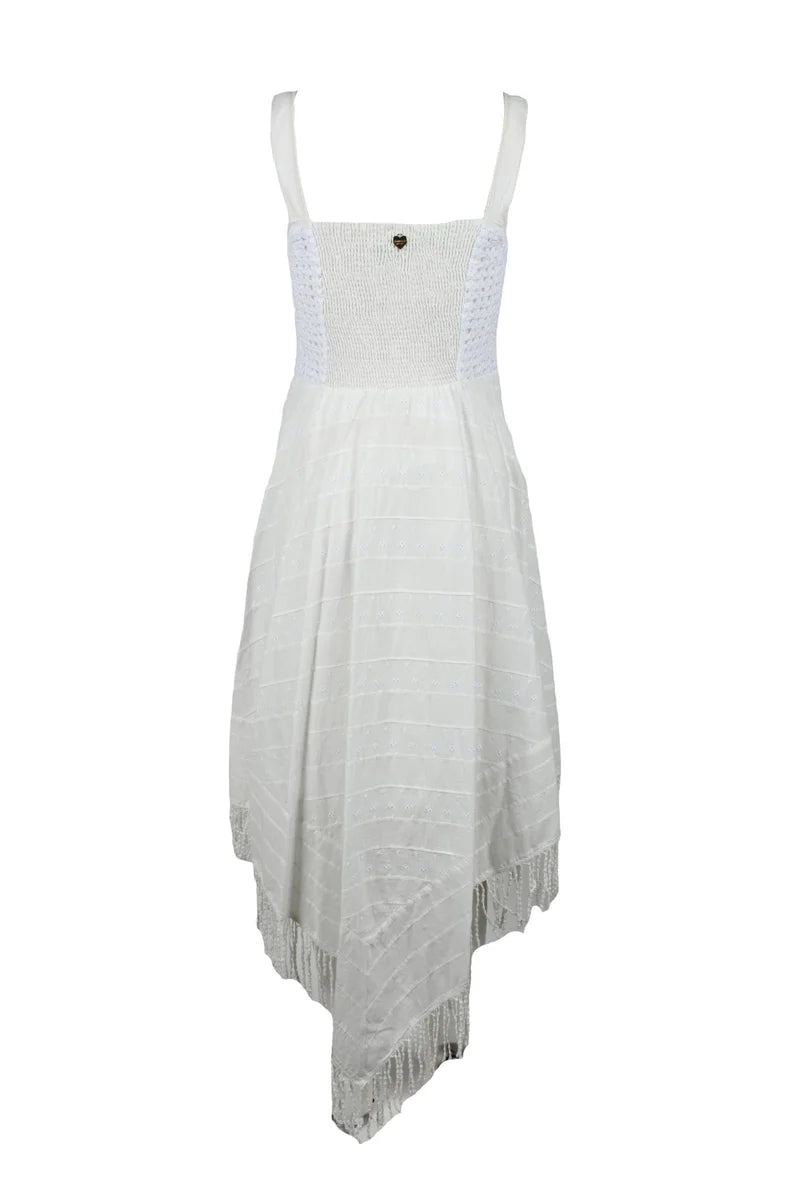 Twinset Abito Lungo Cotone - Bianco