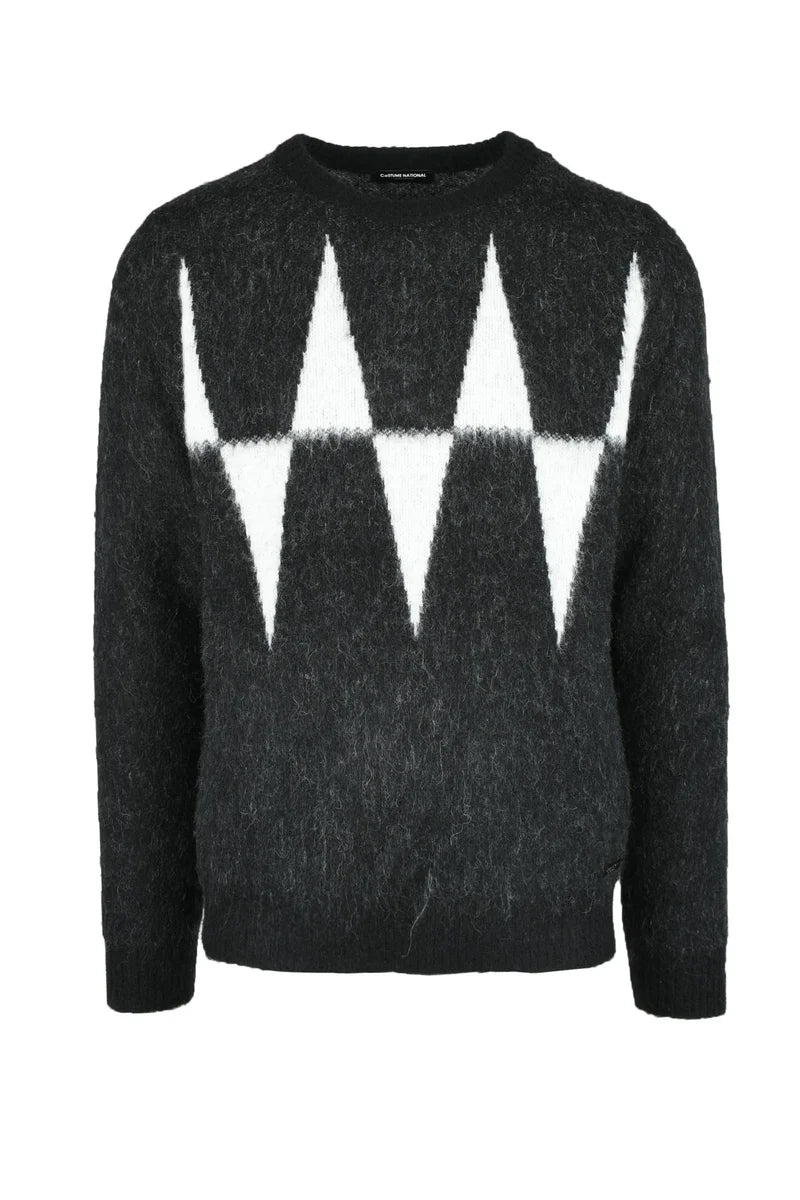 Costume National C. Maglia Uomo - Nero/Bianco