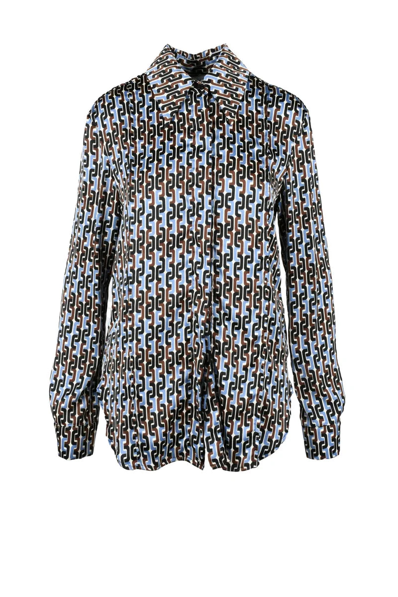 Weili Zheng Camicia Donna - Nero/Azzurro