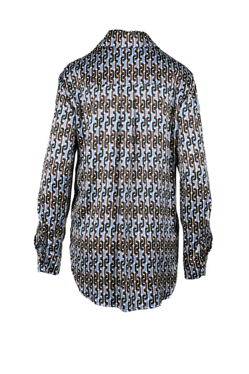 Weili Zheng Camicia Donna - Nero/Azzurro