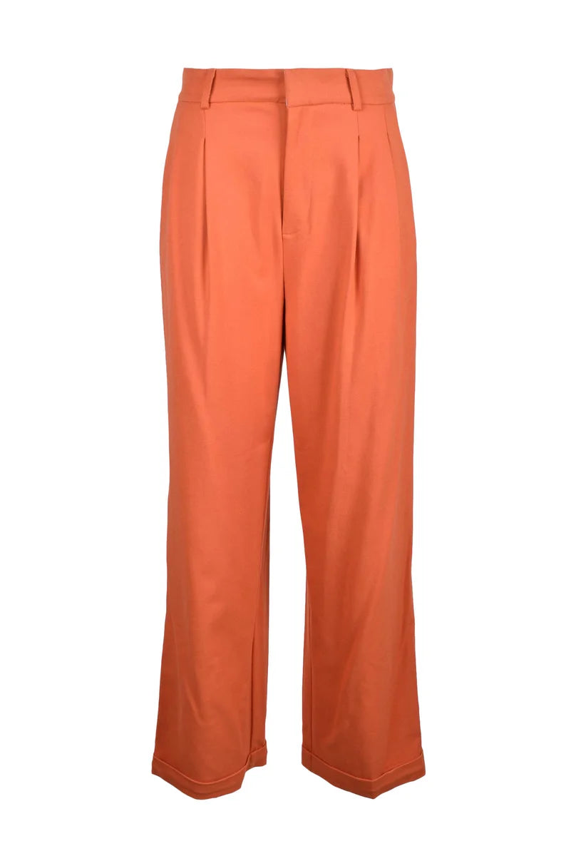 Weili Zheng Pantalone Viscosa/Lana - Arancione