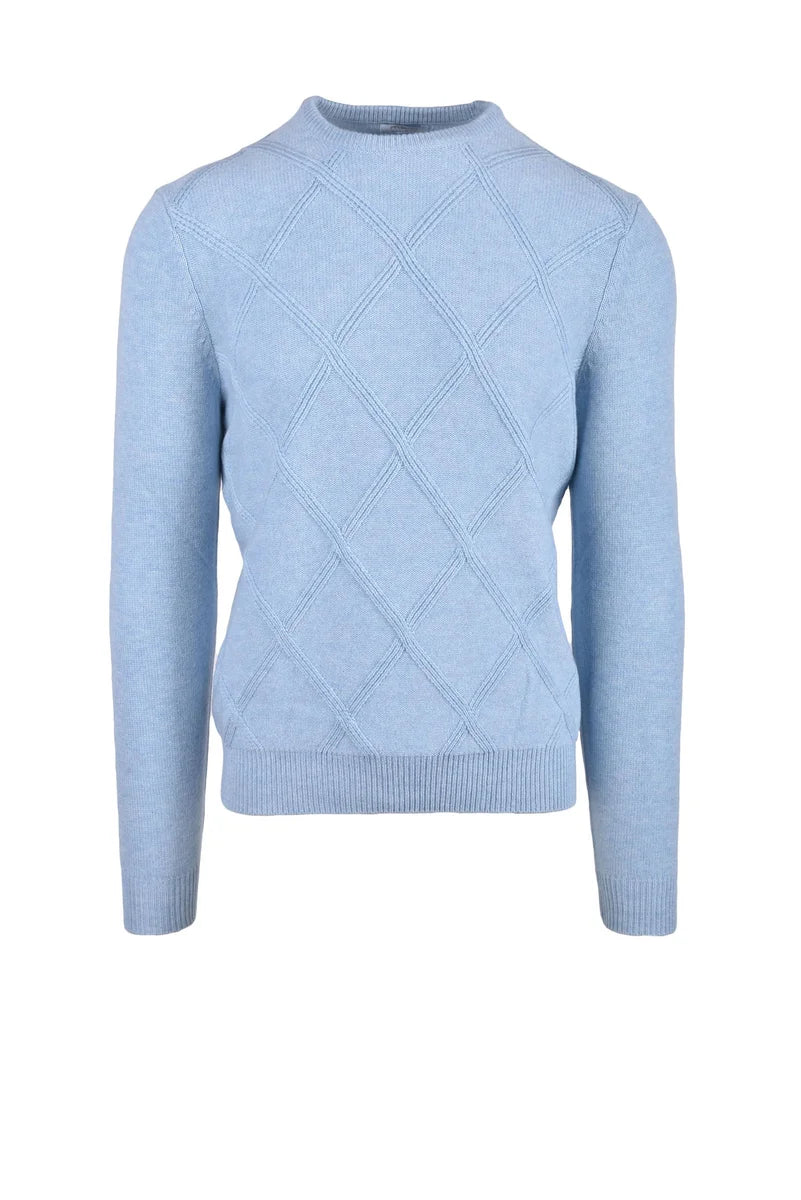 Malo Optimum Maglia Lana Cashmere - Celeste