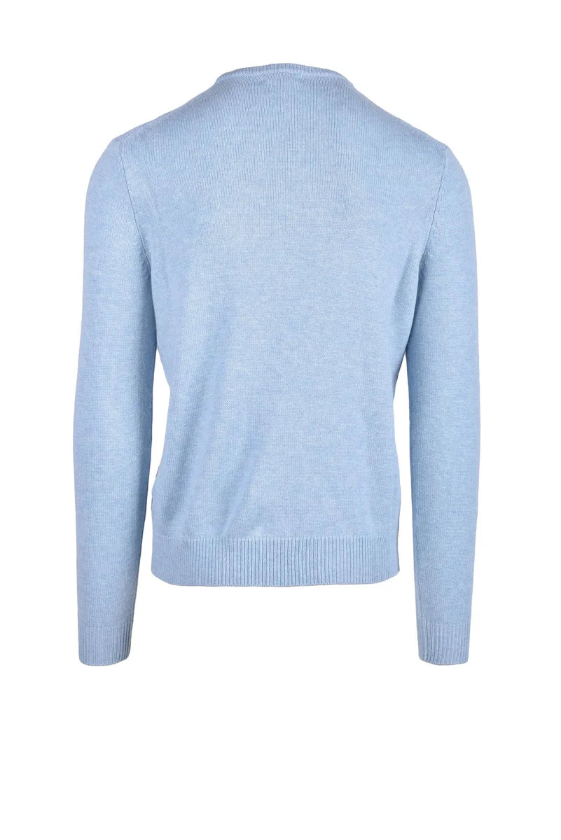 Malo Optimum Maglia Lana Cashmere - Celeste