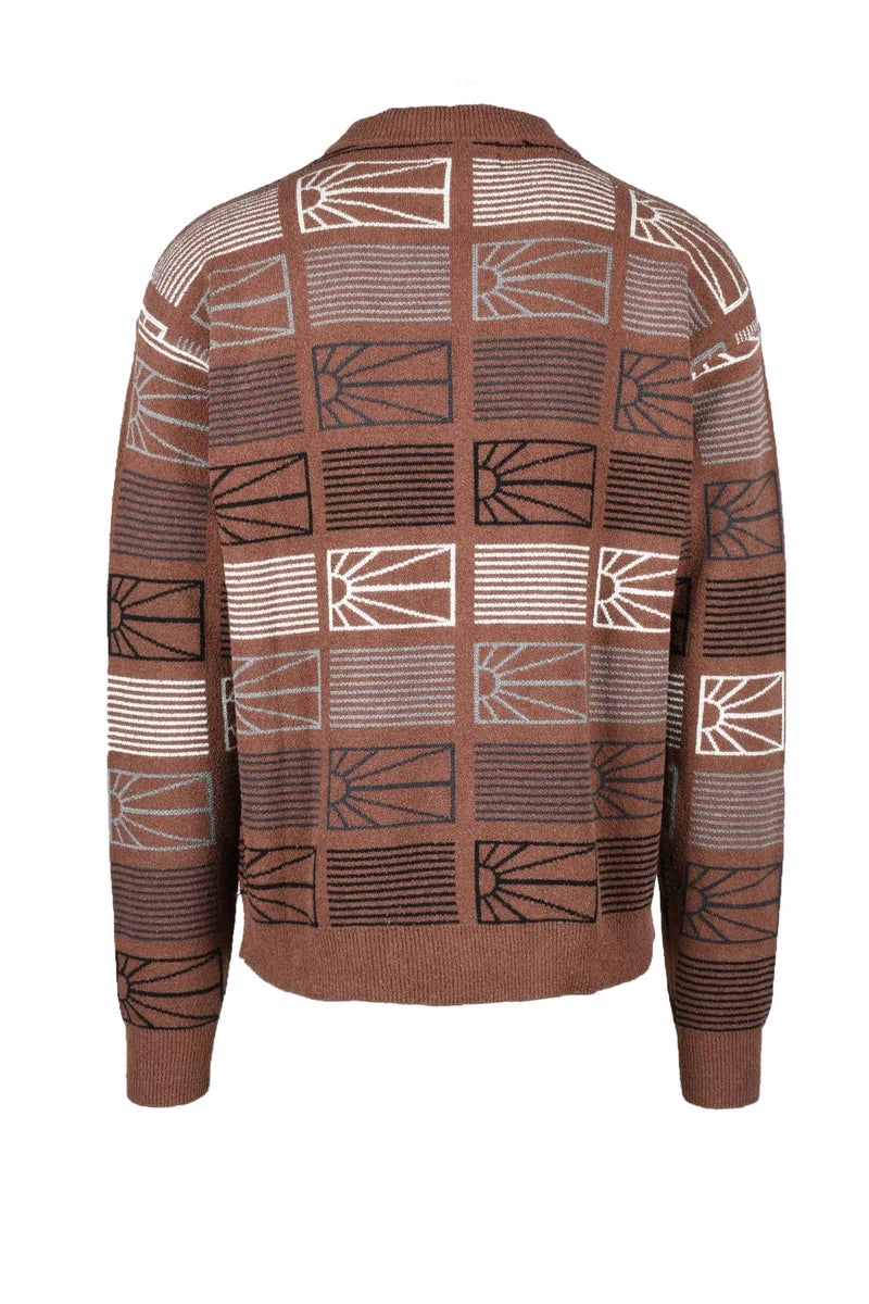 Paccbet Maglia Misto Lana Mohair - Marrone