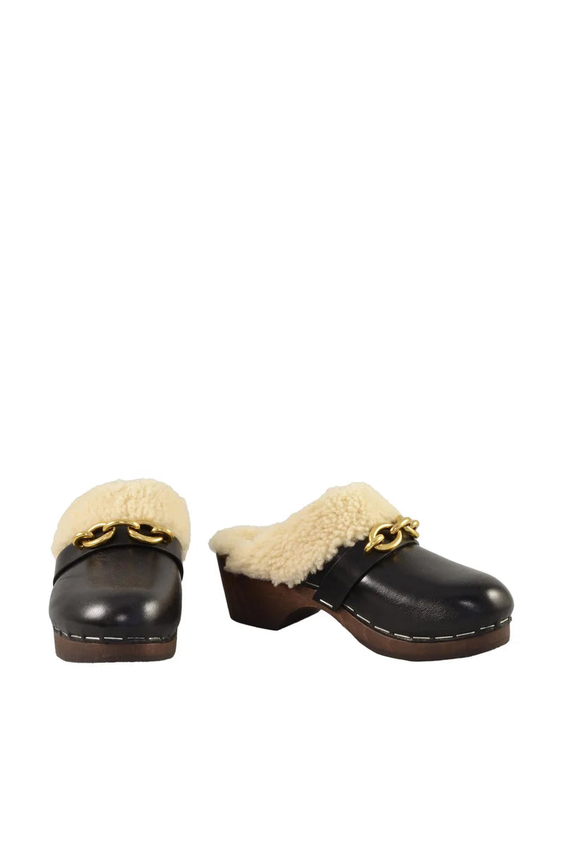 Saint Laurent Mule Pelle - Nero