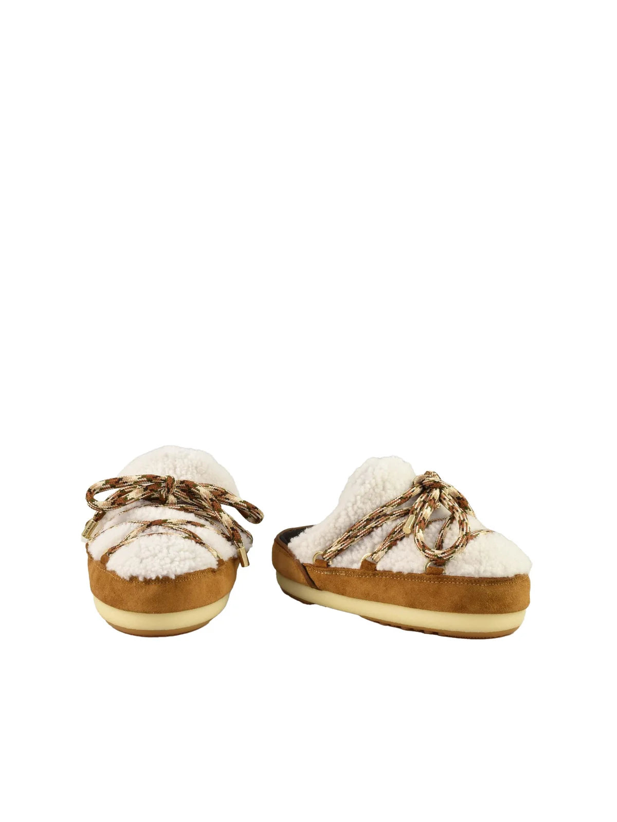 Moon Boot Mule Peluche - Bianco/Beige