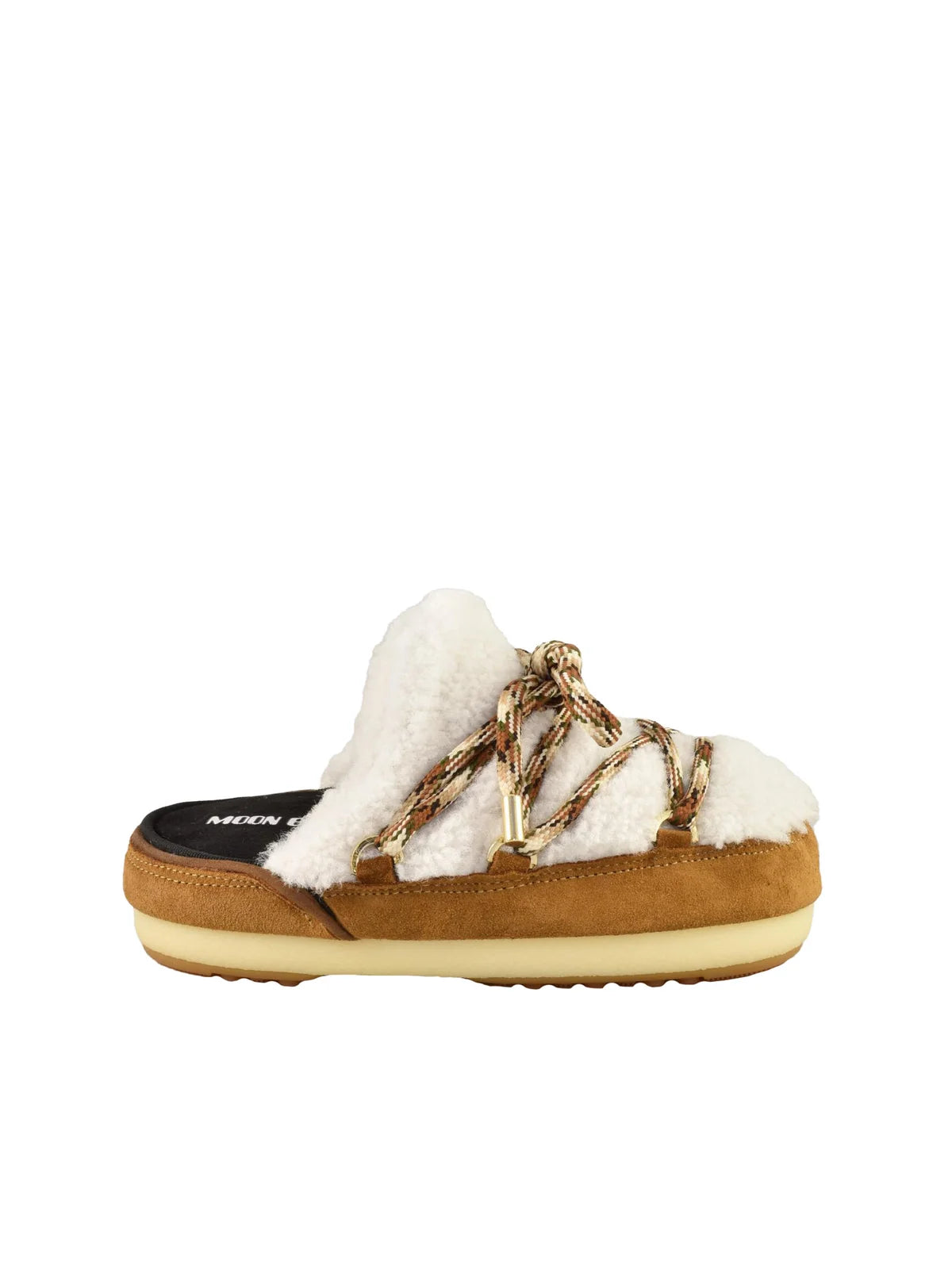 Moon Boot Mule Peluche - Bianco/Beige