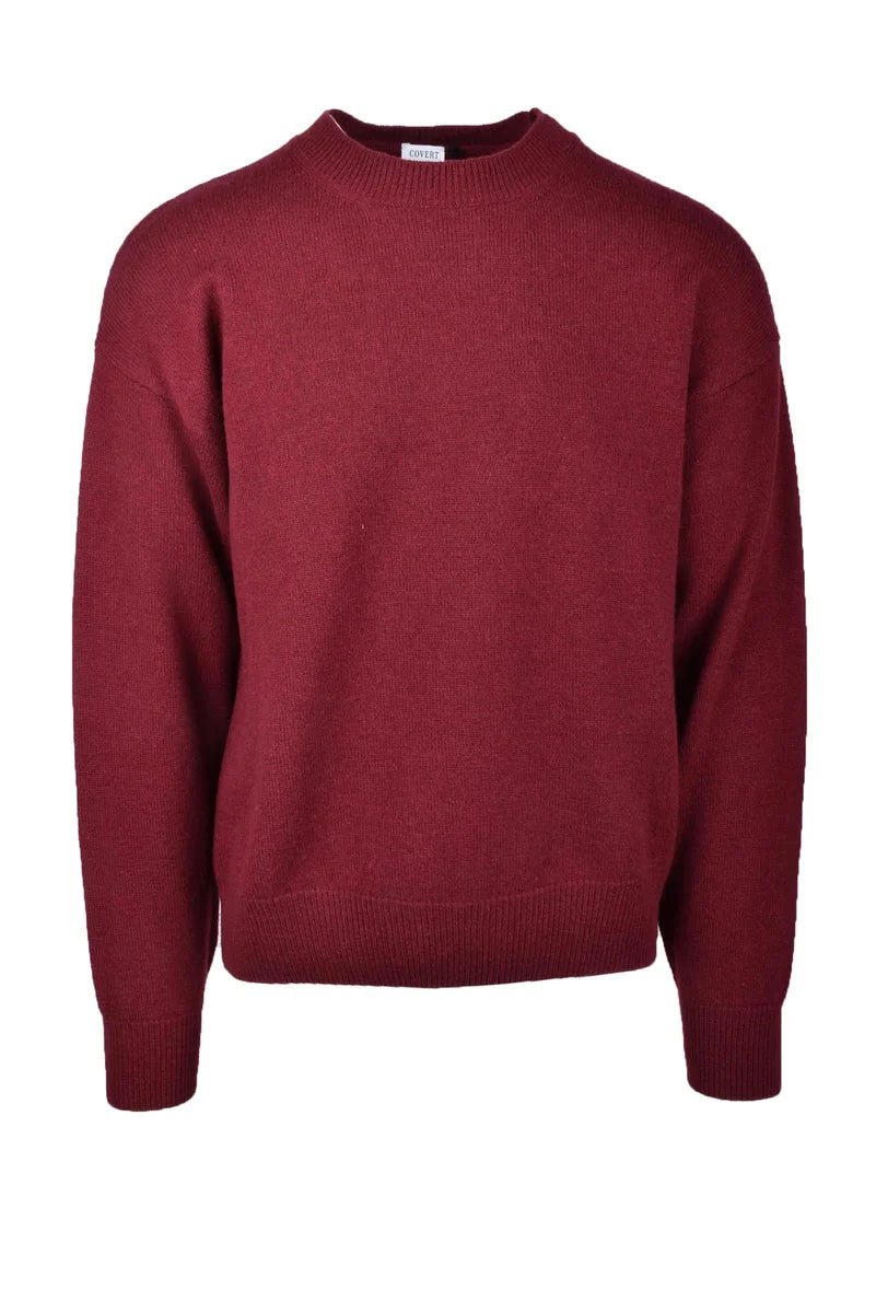 Covert Pullover in Lana Merino e Cashmere - Rosso
