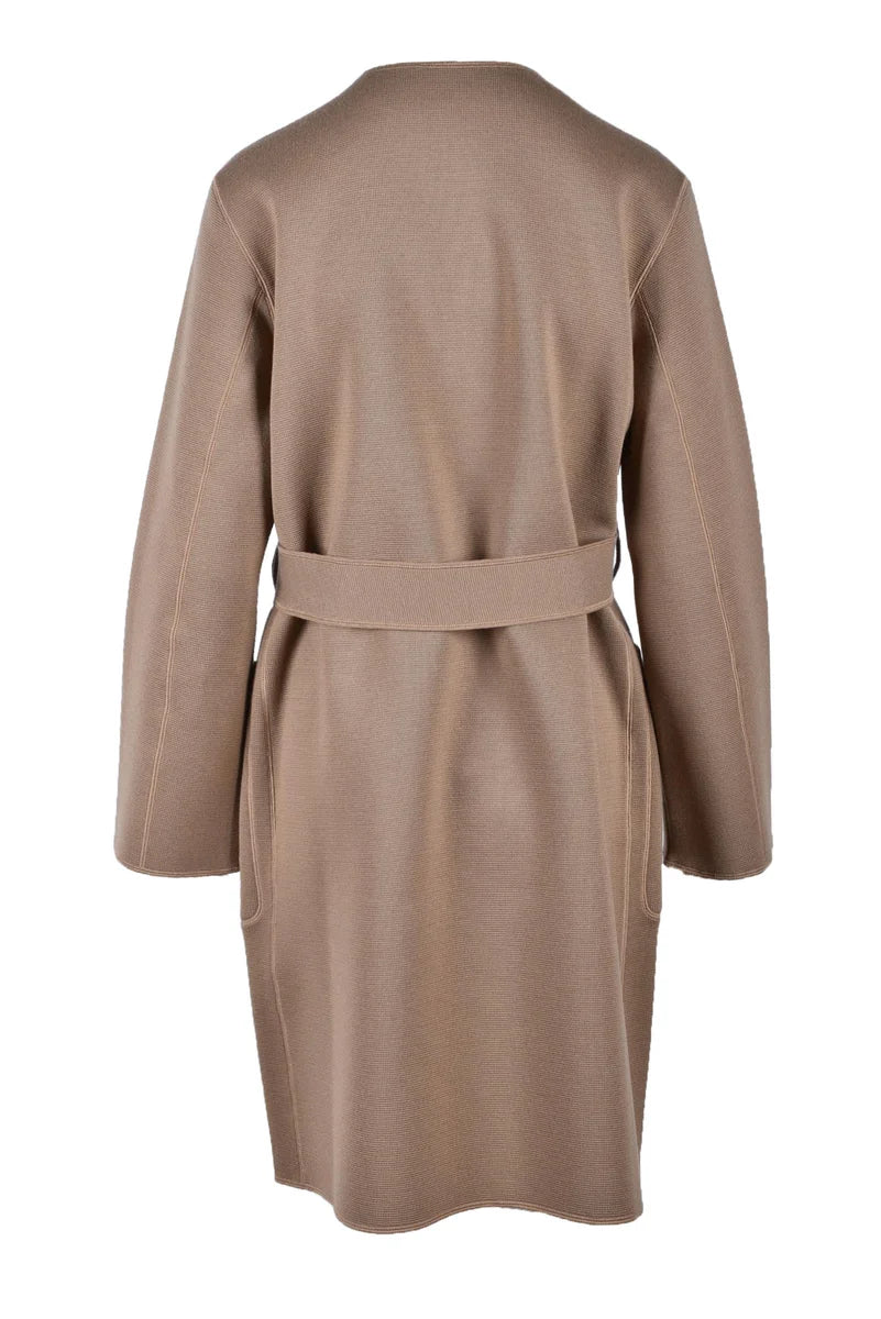 Fuzzi Cappotto Reversibile in Lana Vergine - Beige