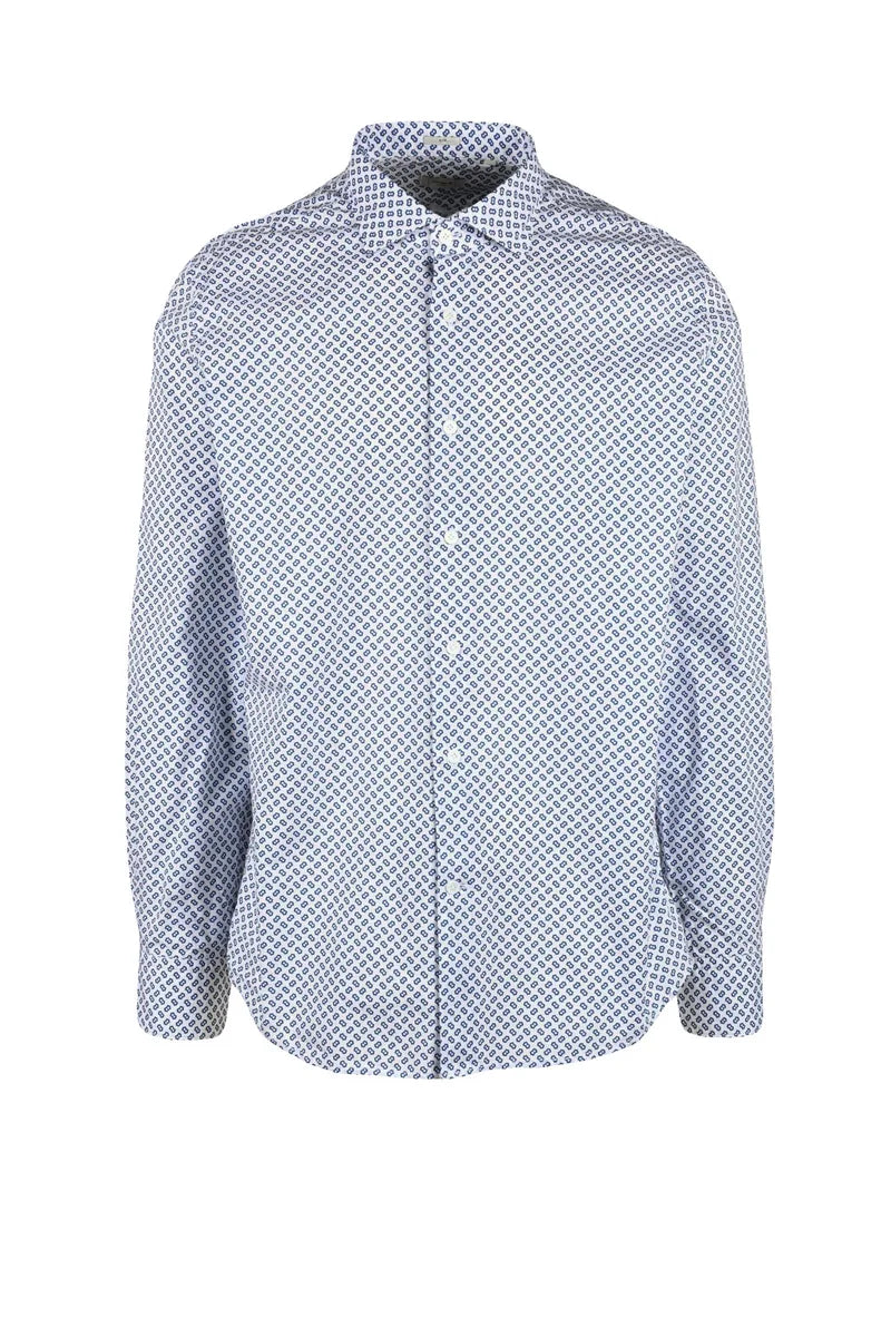 Himon S Camicia Uomo Bianco/Blu