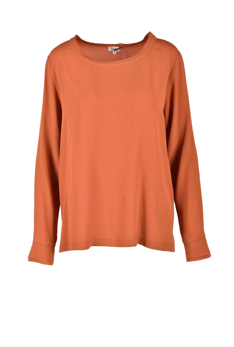 Her Shirt Blusa Viscosa/Seta - Arancione