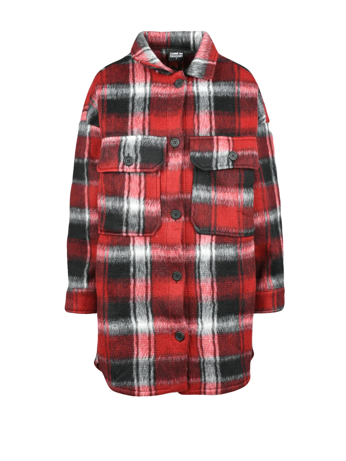 Comme Des Fuckdown* Camicia Poliestere Acetato Lana - Nero/Rosso