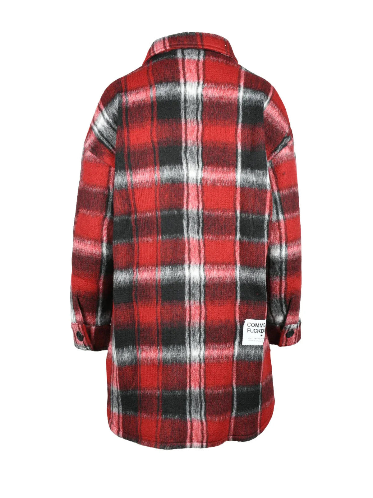 Comme Des Fuckdown* Camicia Poliestere Acetato Lana - Nero/Rosso