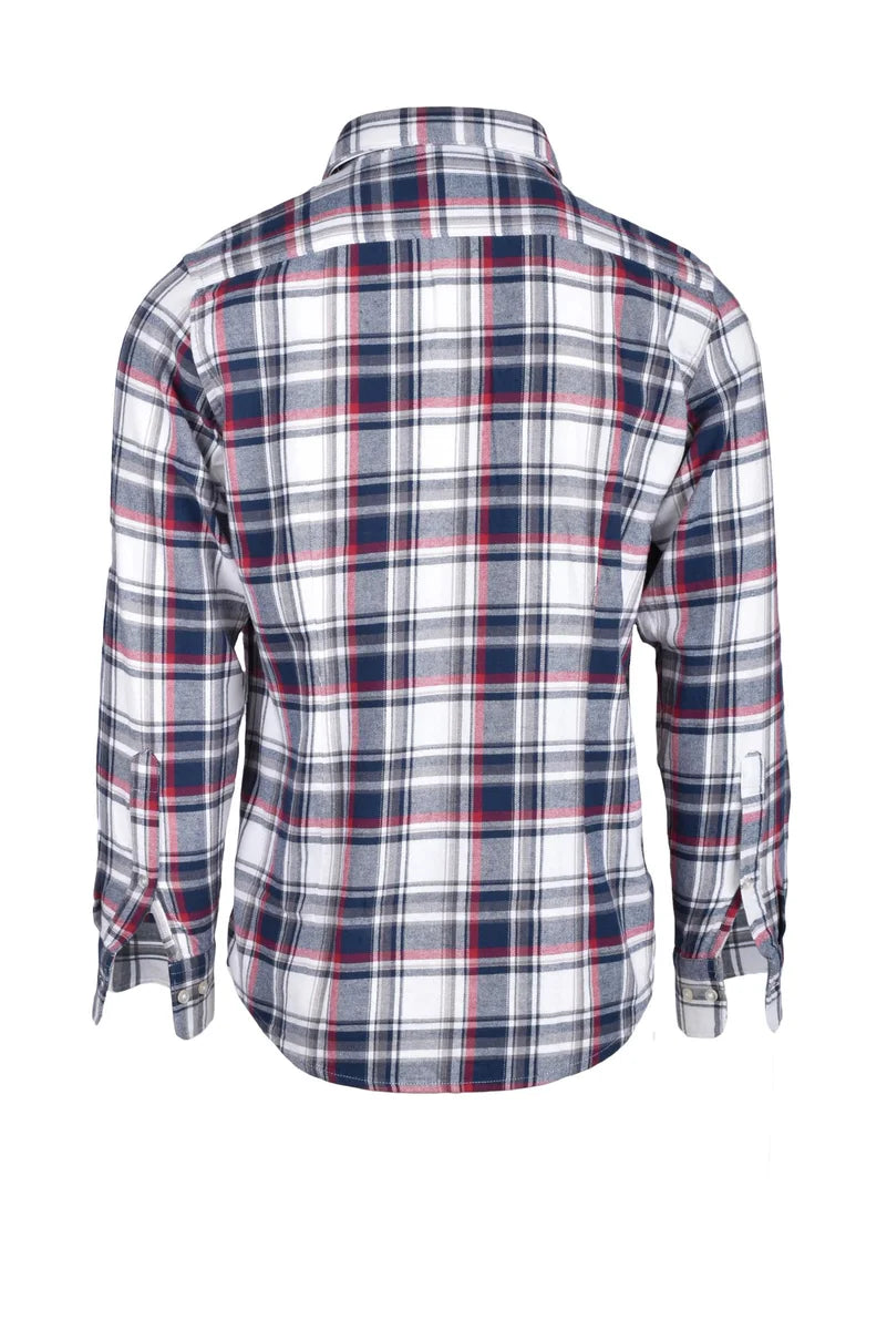 R3d WÖÖd Camicia Uomo Blu/Bianco