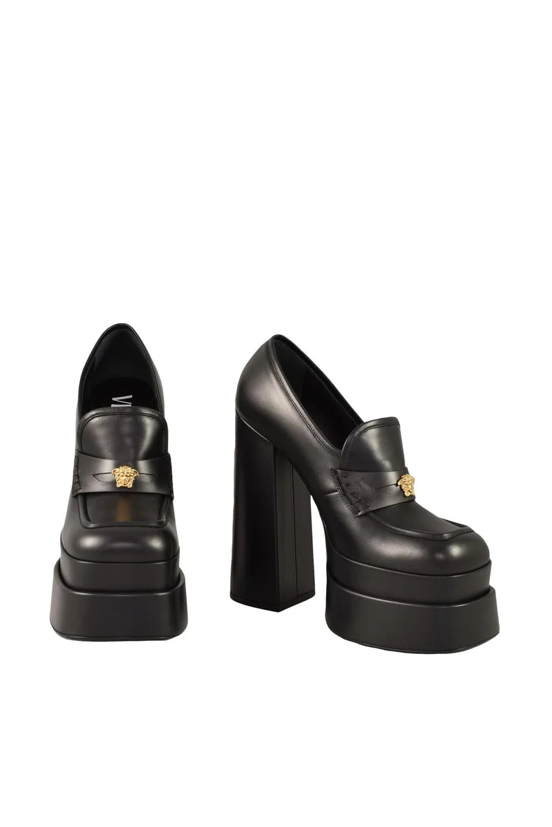 Versace Collection Decolleté Pelle - Nero