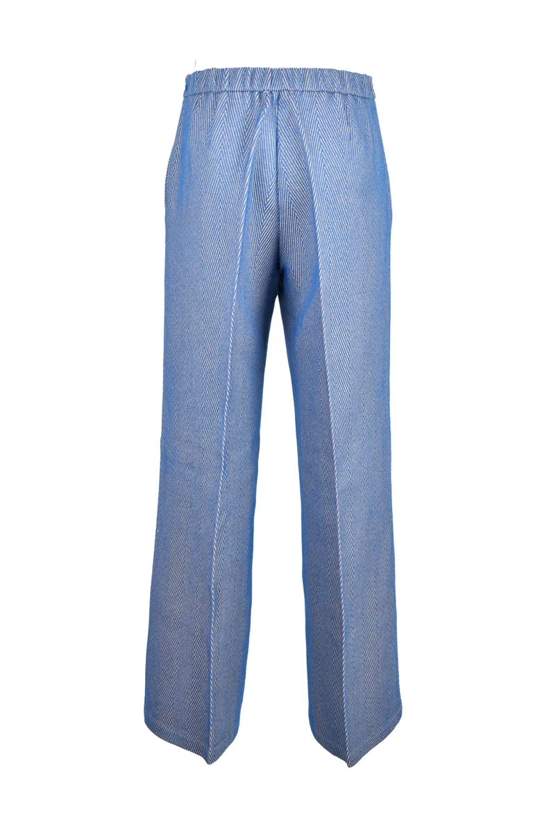 Forte_forte Pantaloni Beige/Sky Blue