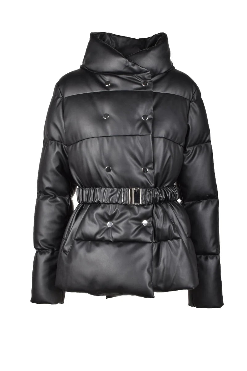 Annie Paris Piumino Ecopelle - Nero