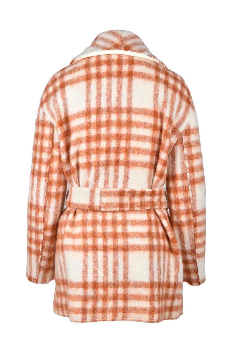 Erika Cavallini Giacca Multicolore - Bianco/Arancione