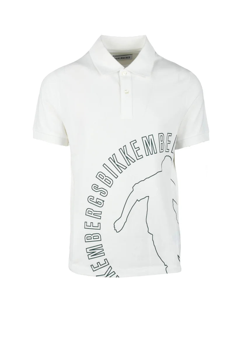 Bikkembergs Polo Cotone Stretch - Bianco